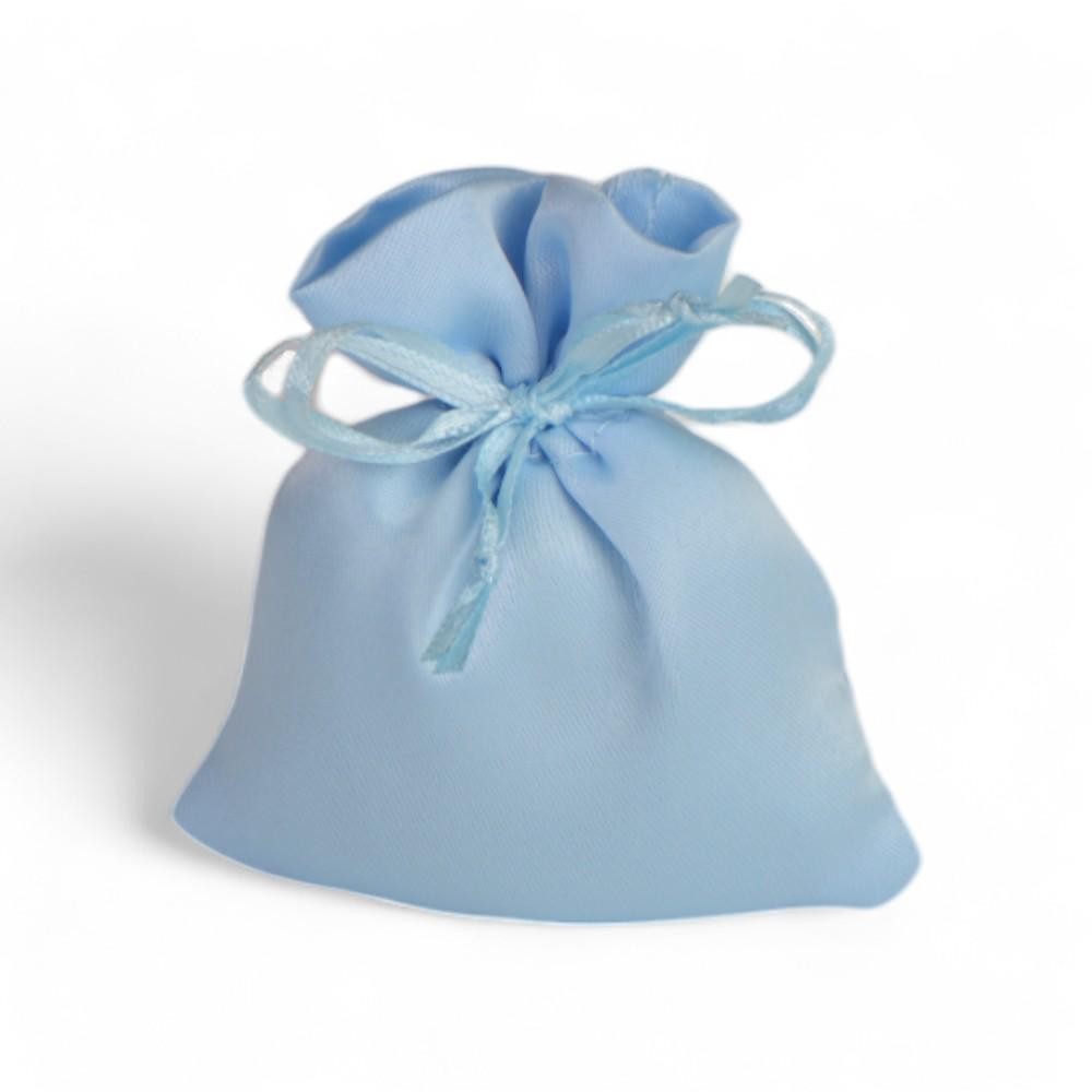 SACCHETTO RASO CELESTE RETT PICCOLO 8X10